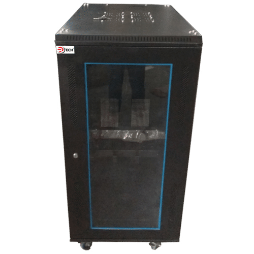 Floor Standing Steel Series Rack - 24U (600x800mm) | Vented Panels, Lockable Doors, High-Quality CRCA Steel, Mobile with Castors