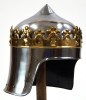 Robert The Bruce Helmet - Steel & Brass, 9.5x9.5x12.5 In, Black & Golden | Wearable, Desk Decoration, Authentic Detailing