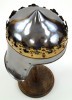 Robert The Bruce Helmet - Steel & Brass, 9.5x9.5x12.5 In, Black & Golden | Wearable, Desk Decoration, Authentic Detailing