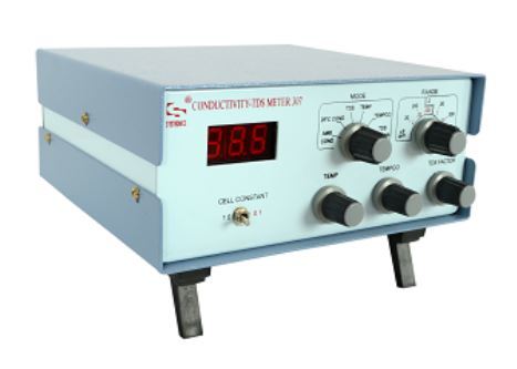 Digital Conductivity Meter - Test Range 0 microS to 20 mS & 0 microS to 200 mS | Manual Instrument with TDS Cell (1.0 CC & 0.1 CC) and Temperature Probe