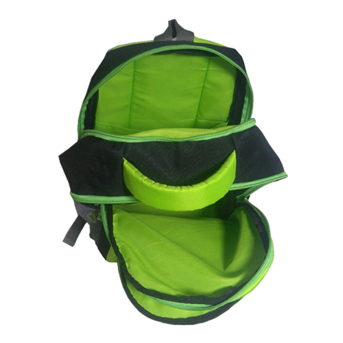 Green & Black Printed College Bag