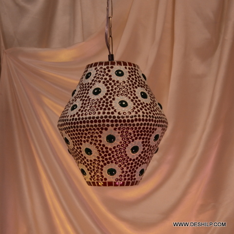Red Glass Mosaic Wall Hanging Design: Modern Art