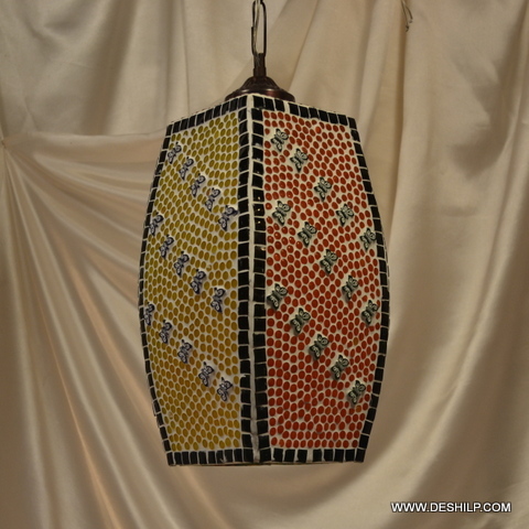 Yellow Dholak Shape Wall Hanging