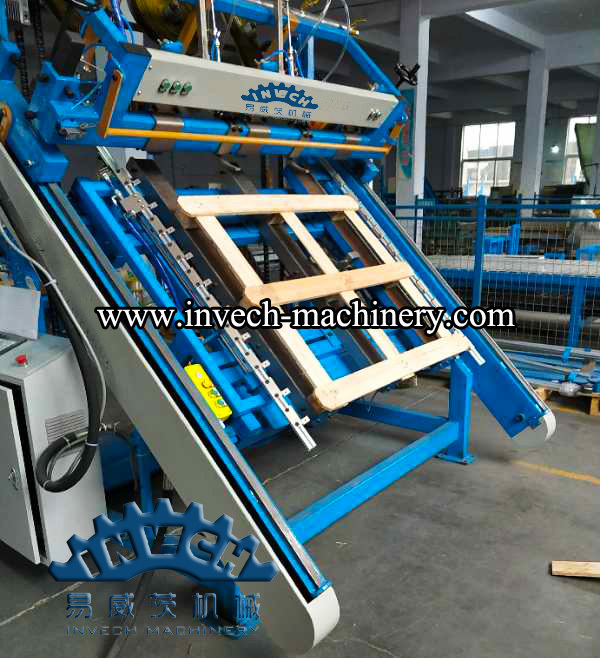 Semi-auto Wooden Pallet Nailing And Stacking Line