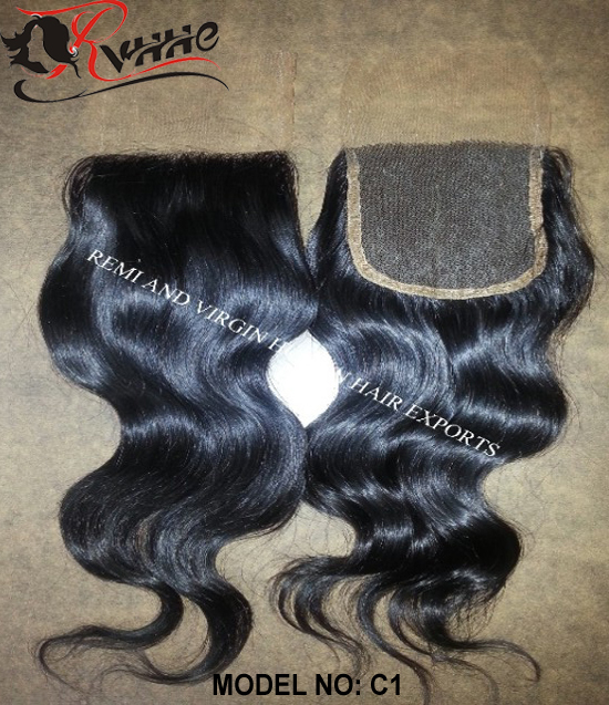 Indian Natural Kinky Curly Lace Closure Virgin Human Hair