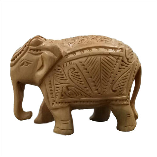 Polished Wood Carving Elephant