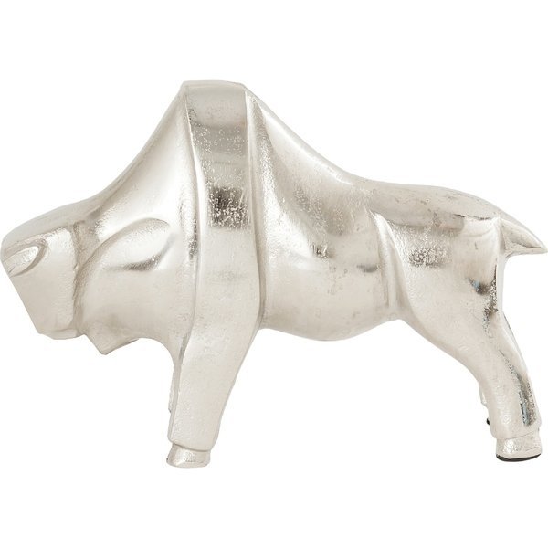 Sculpture Aluminium Lion - 16 Inch, Silver Nickel Finish | Chemical Resistant, Eco-friendly, Rust Proof, Scratch Resistant