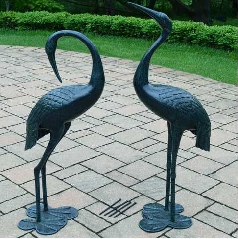 Silver Metal Hippo Pair