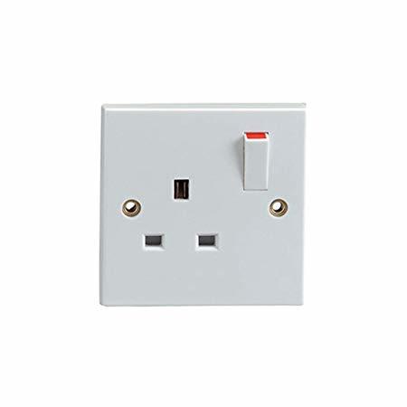 Electronic Socket - Plastic Material, 86mm X 86mm Dimensions, White Color | 230v Voltage, 15a Current, Three-pin, 3 Socket Configuration