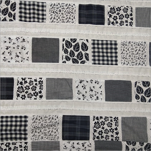 फैंसी काला और सफ़ेद पैचवर्क फ़ैब्रिक