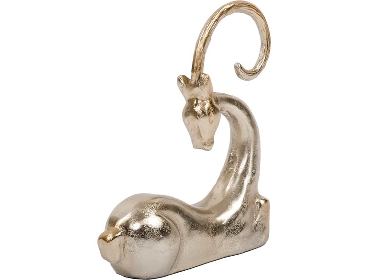 Aluminum Giraffes Sculpture Set - 10x2x16 & 9x2x16 Inches, Gold Metallic Finish, Eco-friendly & Scratch Resistant