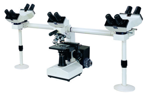 Steel And Zinc Penta Head Microscope