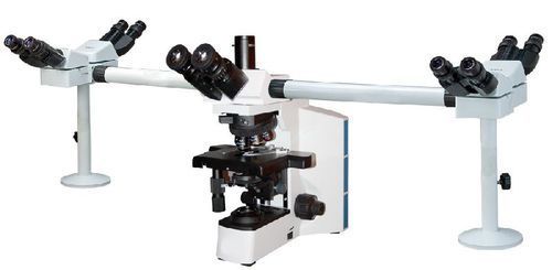 Steel And Zinc Penta Head Microscope