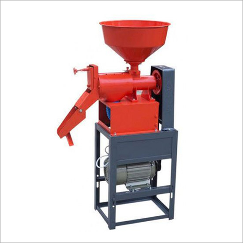Mini Rice Mill Machine - Metal, 600x500x800 mm, Red | 1.5 HP Motor Power, 50 kg/hr Capacity, Rust Resistant, Easy Installation