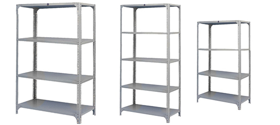Slotted Angle Rack - High Grade Mild Steel, Single-sided Design, Spacious Shelves | Supermarket And Retail Display Solution, Eye-catchy Finish