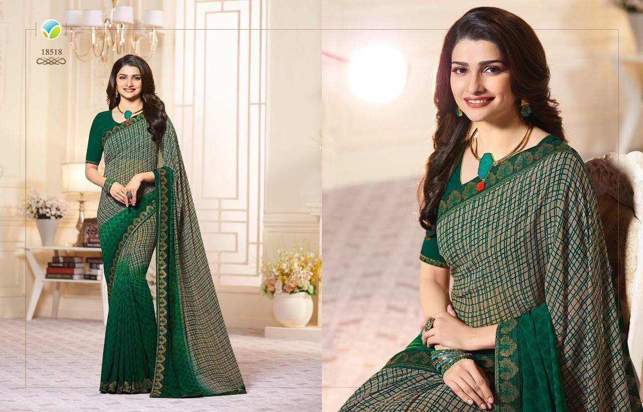 Georgette Saree - 5.5 Cut, Multicolor Printed Lace Blouse 0.8 Cut | Bollywood Style, Resam Embroidery, All-season Wear