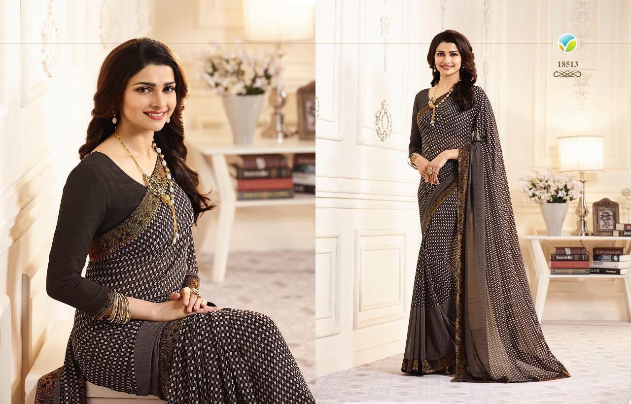 Georgette Saree - 5.5 Cut, Multicolor Printed Lace Blouse 0.8 Cut | Bollywood Style, Resam Embroidery, All-season Wear