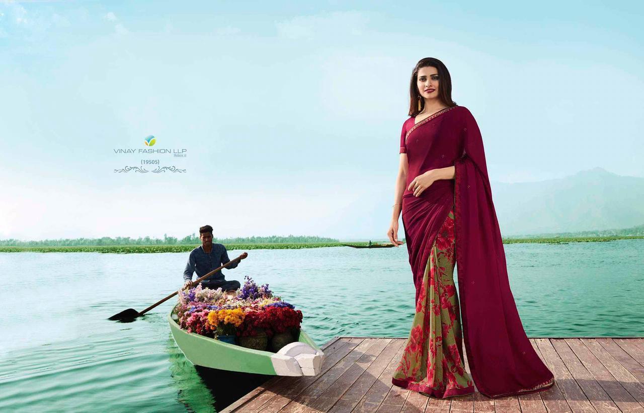 Georgette Designer Saree - Georgette Material, 5.5 Cut With Printed Lace Blouse 0.8 Cut, Multy Color | Suitable For All Seasons, Other Indian Style