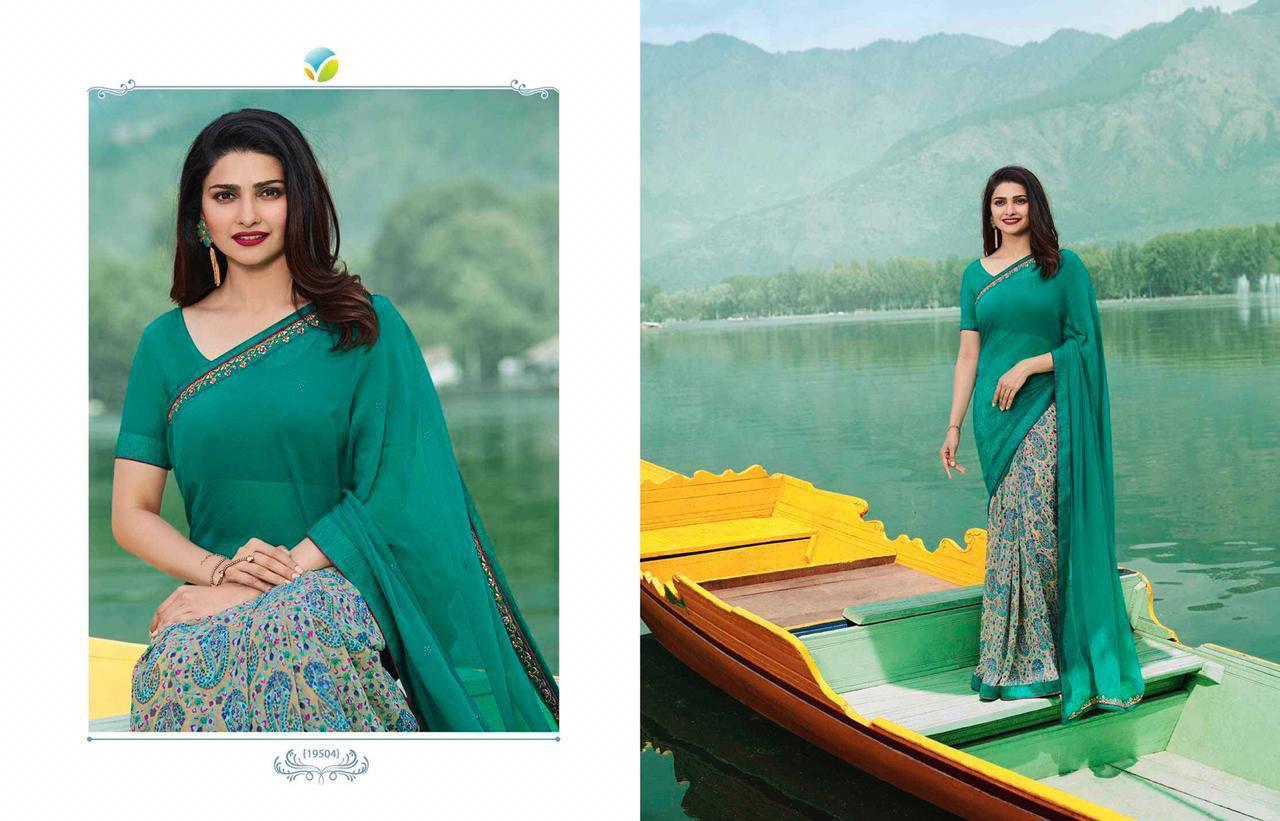 Georgette Designer Saree - Georgette Material, 5.5 Cut With Printed Lace Blouse 0.8 Cut, Multy Color | Suitable For All Seasons, Other Indian Style