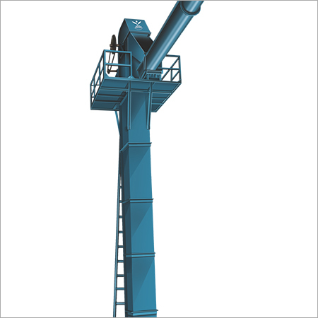 Bucket Elevator - Stainless Steel, Blue Color | Semi-Automatic, PLC Control, Electric Drive, 220-415 Voltage