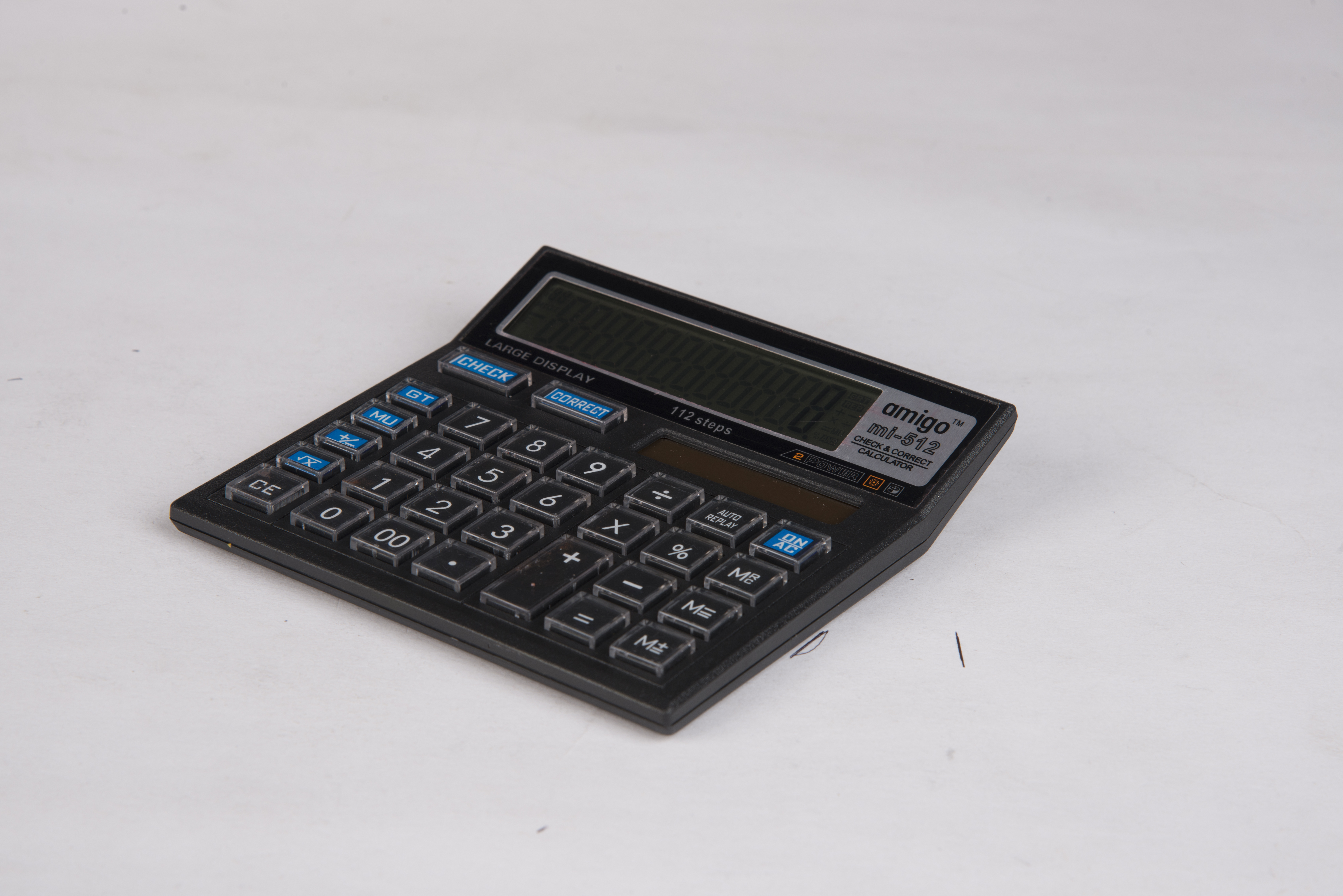 Amigo 512 Black - Abs Plastic, 12 Digit Display, General Purpose Calculator | Multi-purpose Usage, Lightweight At 115 Grams