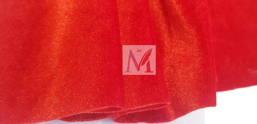 Polyester Velvet Fabric - Color: Red