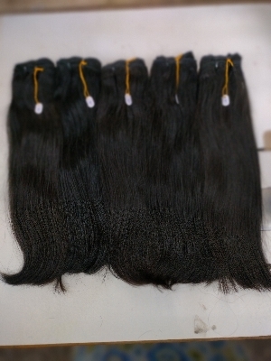 डबल वेफ्ट सीधे बाल