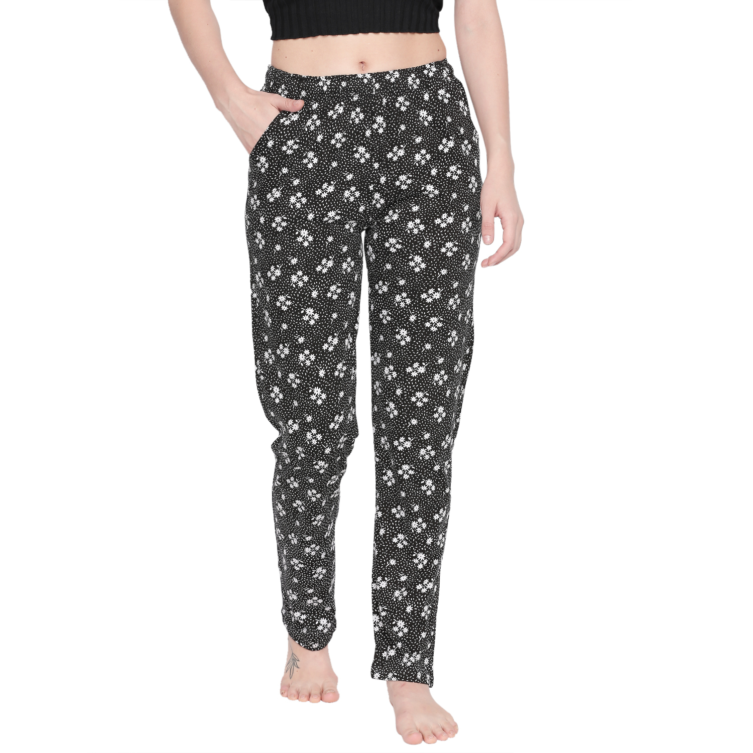 100% Pure Cotton Pyjama - Printed Trendy Design | Available In Black, Sizes S-xxl, All-season Comfort