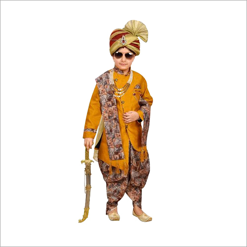 बच्चों के डिजाइनर धोती कुर्ता सेट