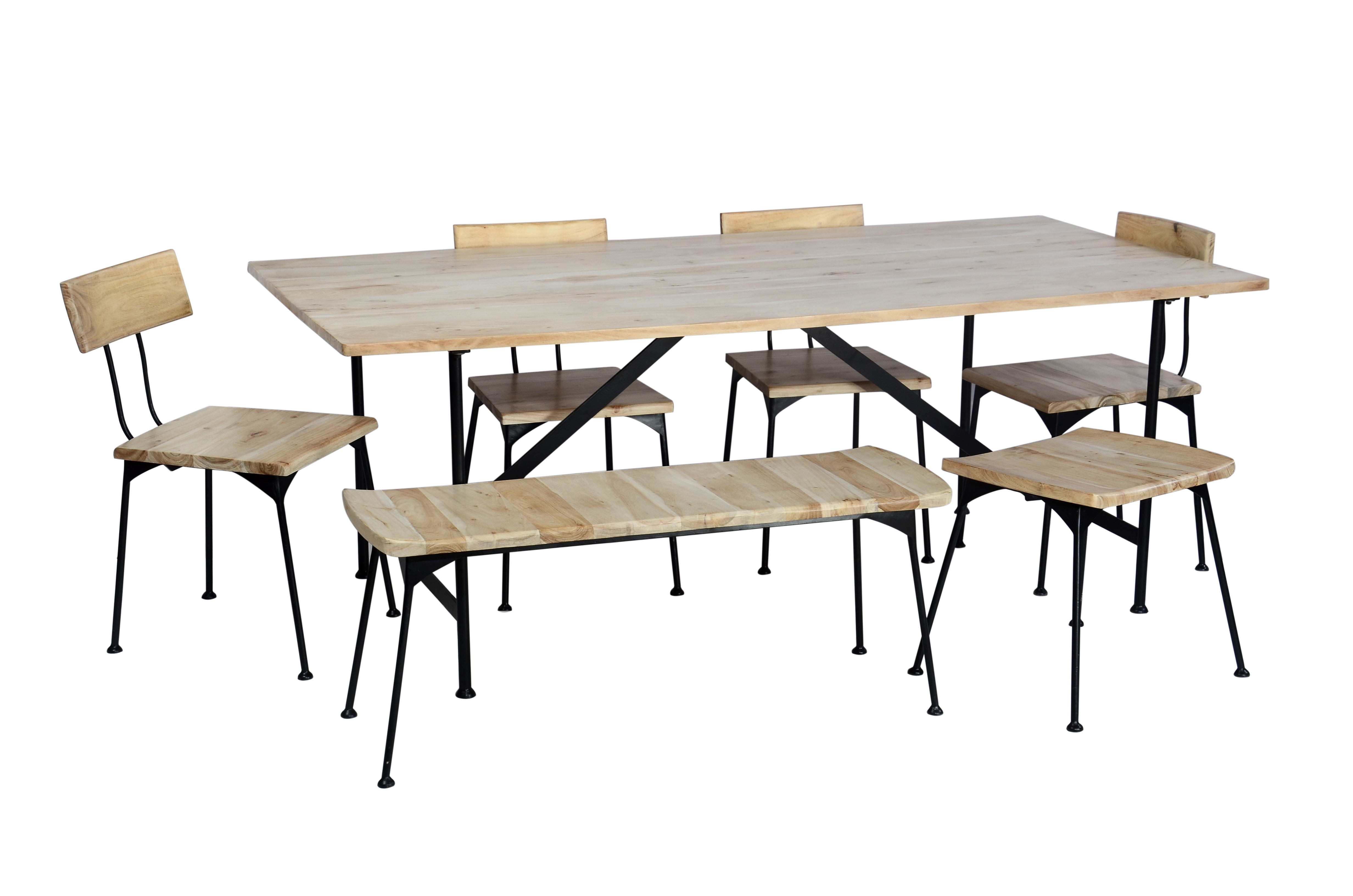 Machine Made Dining With Bench