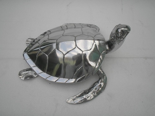 Green Aluminum Parrot Statue