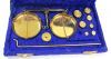 Solid Brass Scale Set - 8.5x5x1 Inches, Blue Velvet Case | Nautical Theme, Classic & Modern Design