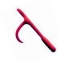 Fire Hook - Steel, 24 inches Long, Red J-Hook | UL Listed, Fiberglass Handle, Lightweight at 2 lbs