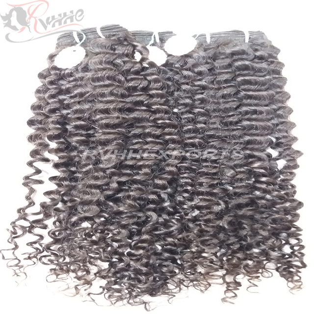 Natural Wholesale 9a Grade Kinky Curly Remy Human Hair Extension Weft