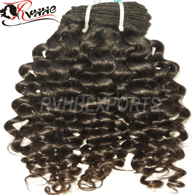 Natural Wholesale 9a Grade Kinky Curly Remy Human Hair Extension Weft