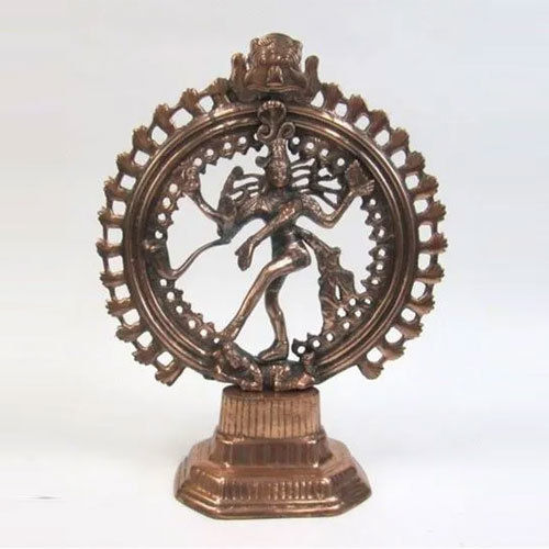 Aluminum Statue Nataraj Copper Finish