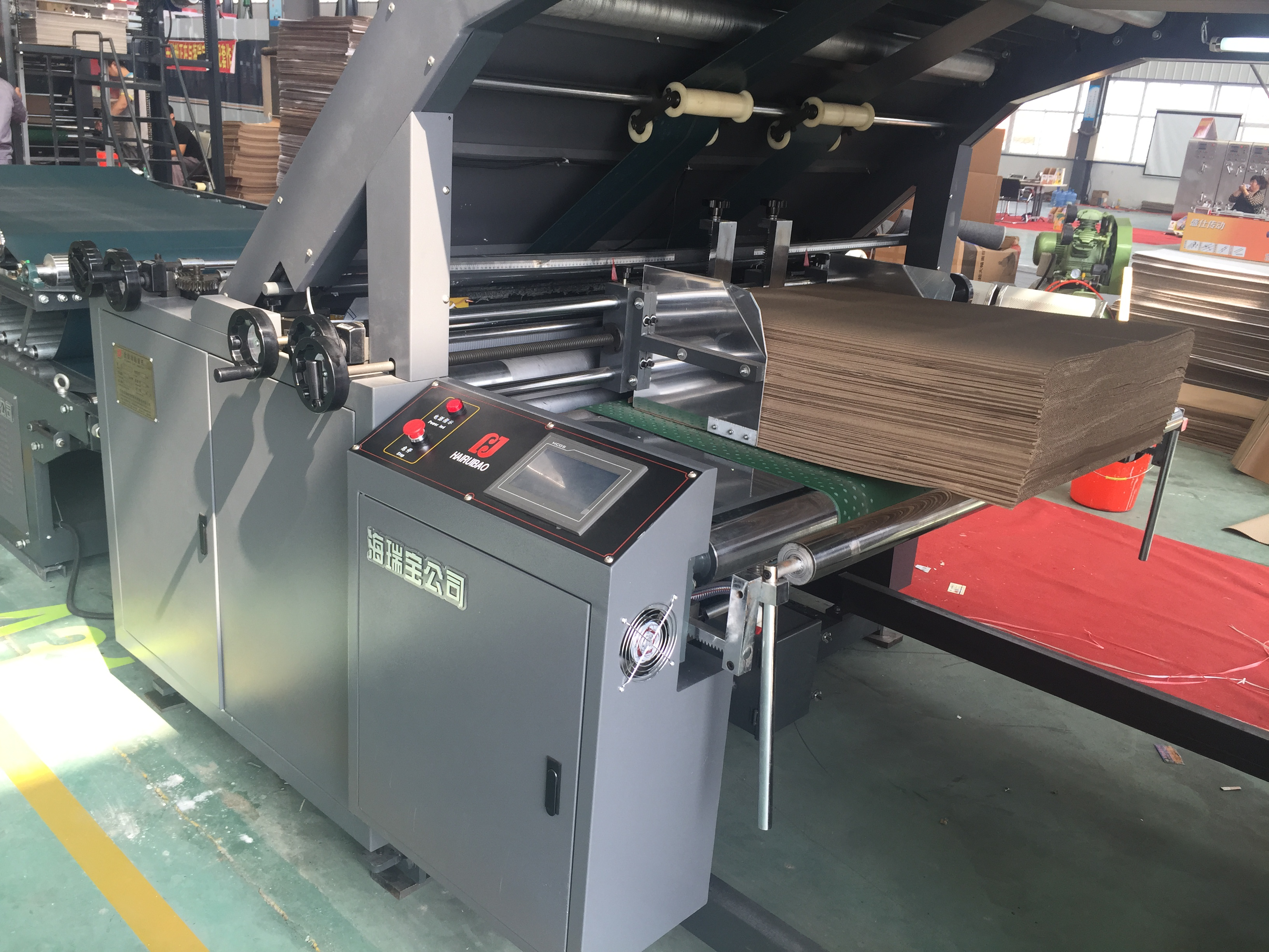 Customized Automatic Flute Laminating Machine , Corrugated Cardboard Auto Flute Laminator