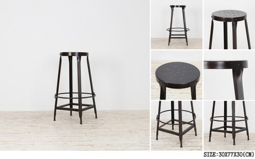 Iron Round Bar Stool Application: Hotel