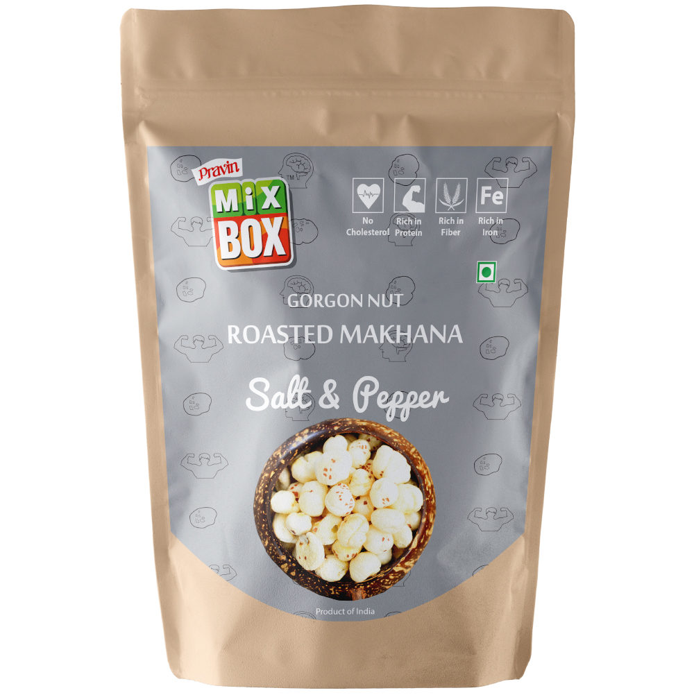 Salt & Pepper Roasted Makhana - Organic, 5 Suta Size | Premium Quality, High Fiber, Antioxidant-rich Snack
