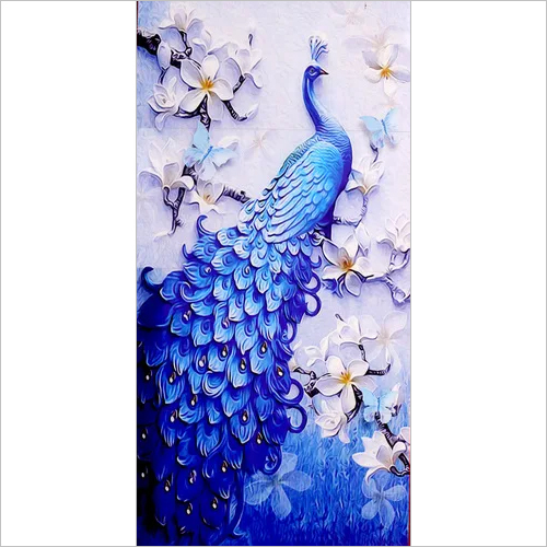 सिंगल ब्लू पीकॉक नाइट विजन टाइल्स