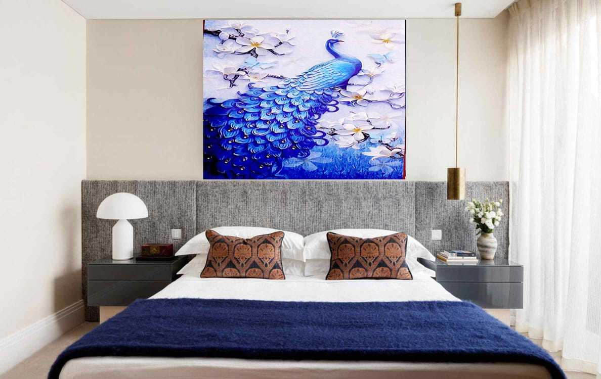 Multi Color Single Blue Peacock Night Vision Tiles