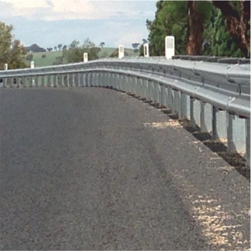 W Beam Single Faced Single Barrier - Metal, 4000x4318 Mm Silver Galvanized | Road Safety Crash Barrier For Highway Use