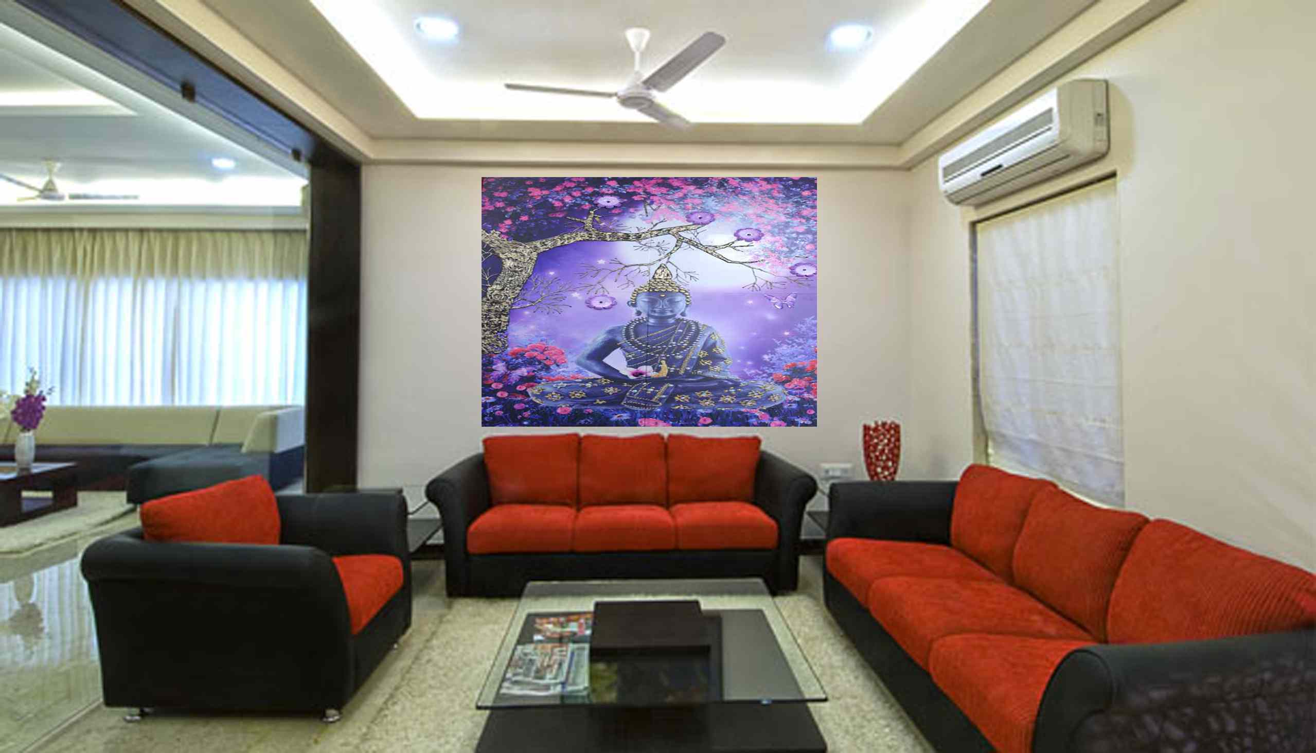 Ceramic Wall Tiles - 6 X 4 Feet Multi Color Uv Coated Print | Acid-resistant, Firebrick, Heat Insulation, Non-slip, Wear-resistant