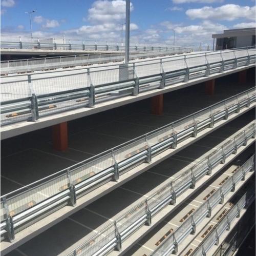 Roadside Safety Barriers - Metal W-Beam and Thri-Beam Design | Galvanized Silver Finish, Manual Use, Highway and Road Safety System