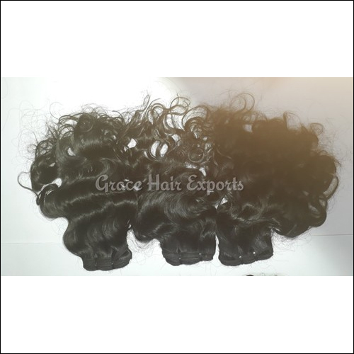 Curly Hair Extensions - Remy Human Hair, 750 Gram, Black Color | Luxurious Indian Curly Style