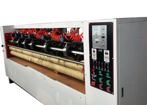 White Corrugated Cardboard Cutting Machine 6 Blades & 10 Scorers Type For Carton Box