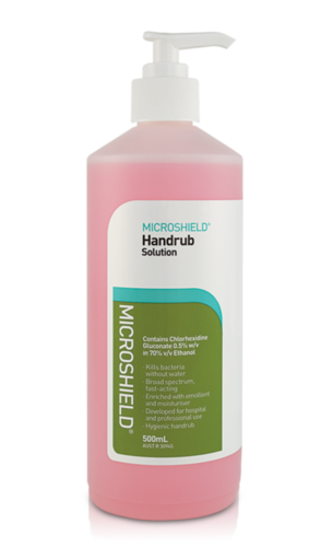 पिंक माइक्रोशील्ड हैंड्रब सॉल्यूशन 500Ml