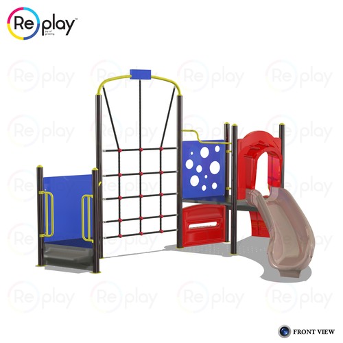 HDPE Design Outdoor Slide - 18 x 12 x 10 Ft., Lightweight, Strong, Capacity for 10 Children, Recommended for Ages 3 to 12 Years