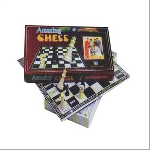 Black & White Folding Chess Board Game Box