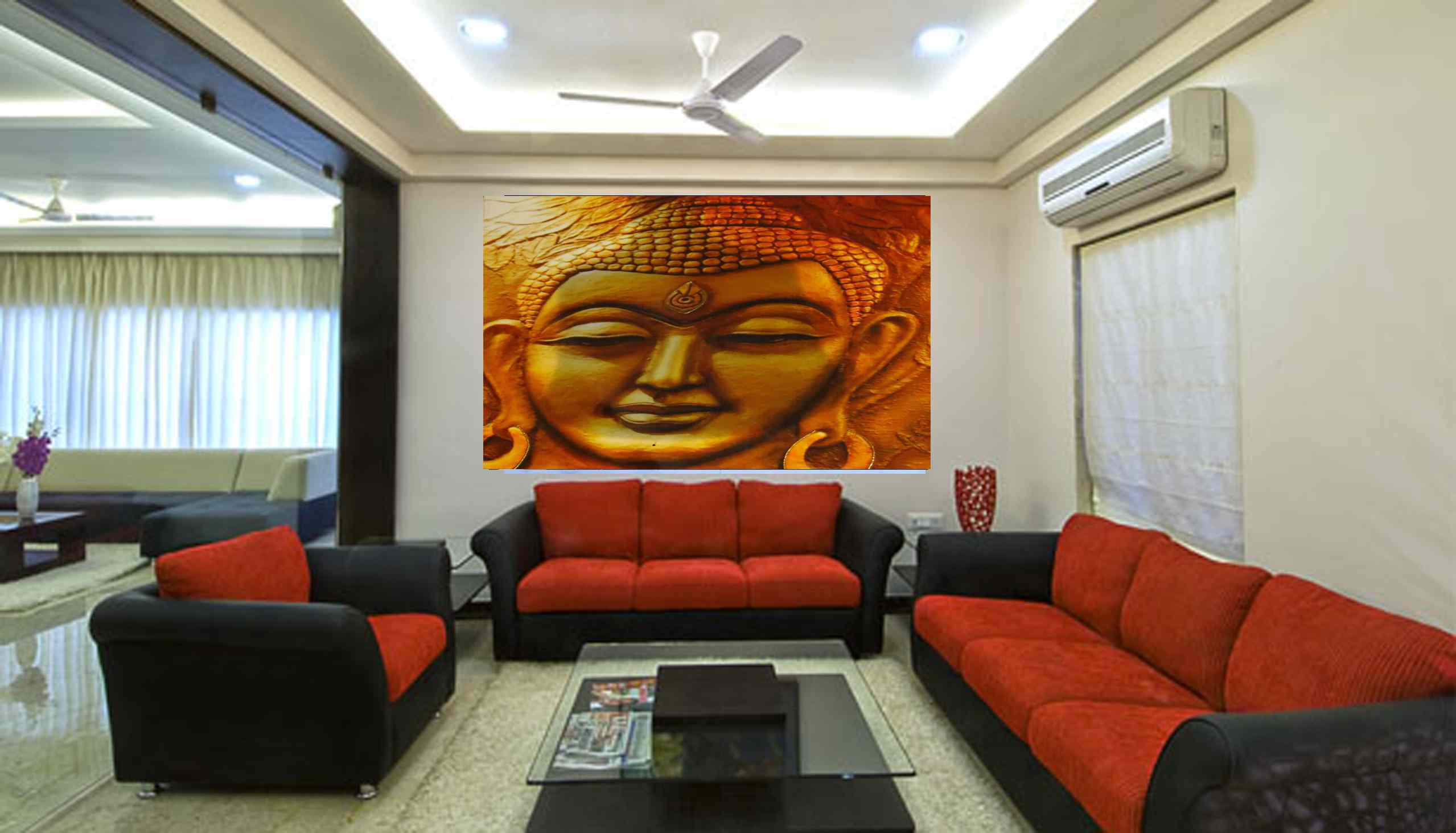 Multi Color Buddha Ji Handmade Tile
